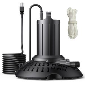 WaterRebirth 2500GPH Pool Cover Pump Automatic On Off, Sump Pump Submersible Water Pump for Pool Draining, 1/3 HP Pool Water Removal Pump with 25.3FT Power Cord for Swimming Pool, Pond, Rooftops